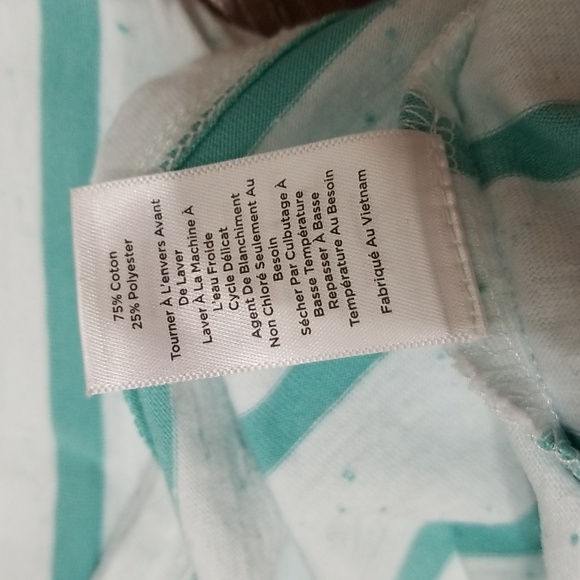 (L) T by Talbots Striped Keyhole Cut Out Vacation Beach Resortwear Lightweight - Picture 7 of 8